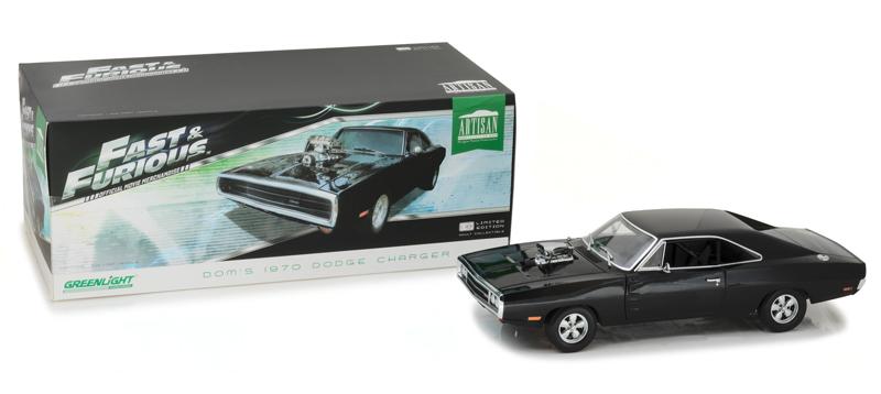 Greenlight 1/18 Dodge Charger R/T 1970 (Black) - The Fast & Furi